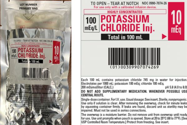 Potassium chloride injection recalled for labeling error